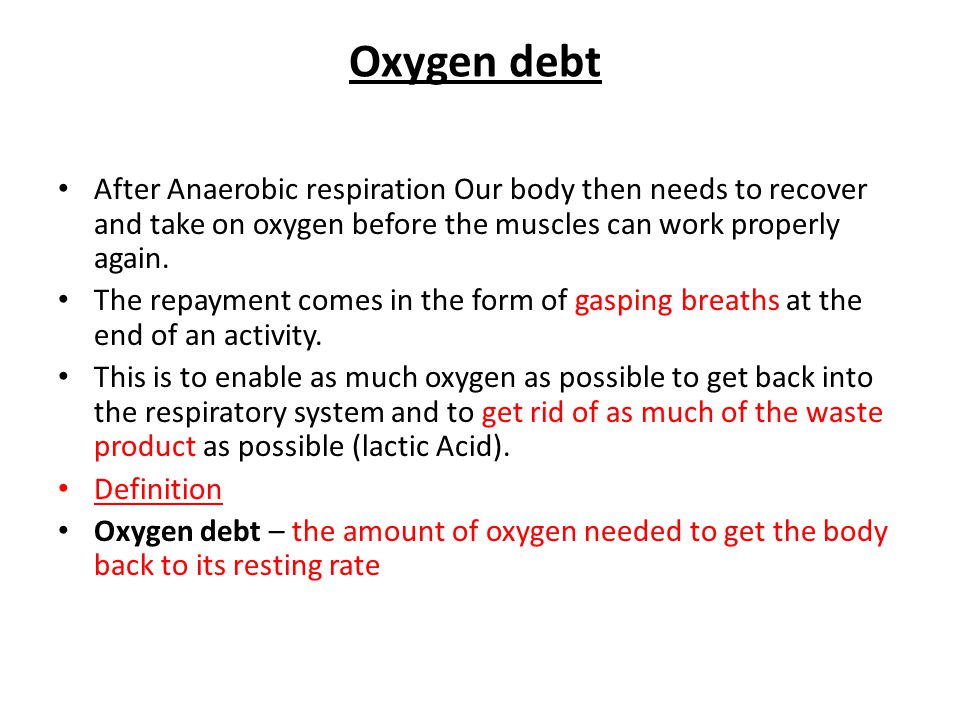 Oxygen debt definition top